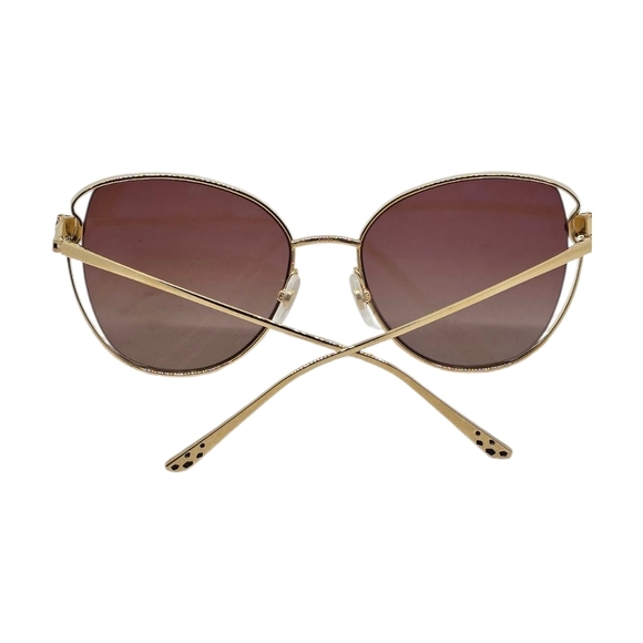 Chic CARTIER Gold Sunglasses with pinkish Gradient Lenses 100% AUTHENTIC !!!